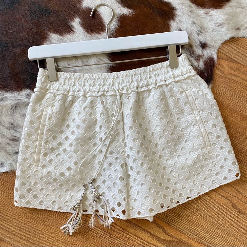 White Eyelet Shorts